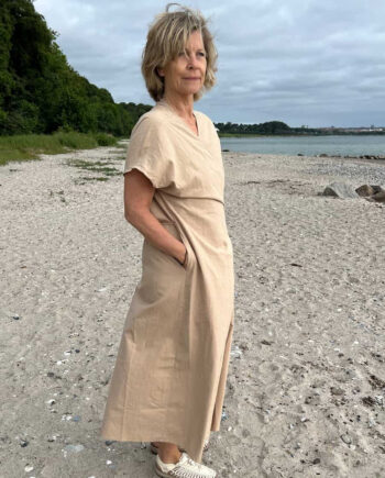 Beige Strandkjole Slå Sandfarvet - Vinterbaderen Jeans