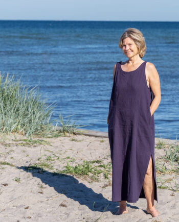 Blå Sommerkjole Hør Bomuld - Vinterbaderen Jeans