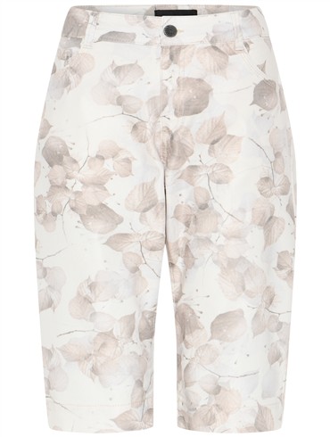 Hvid Cero Shorts Dame 1069 Leaf Print - Cero Jeans - 5713270608429