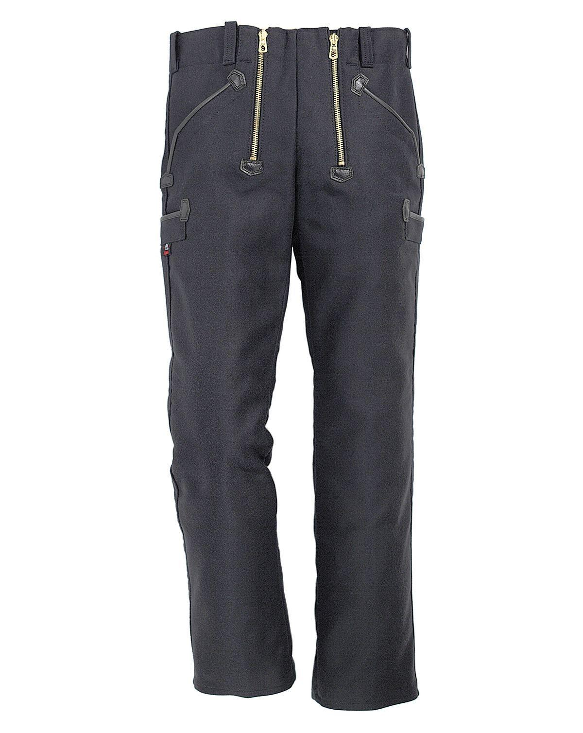 Sort Fhb Christian Guild Naver Bukser Tysk Læder W38 L30 - Fhb Jeans - 4030646079692