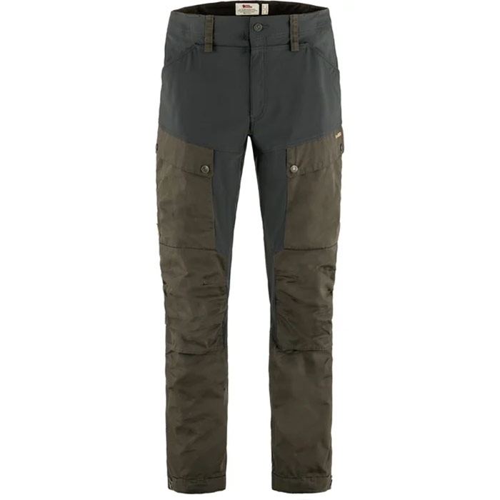 Grøn Fjallraven Keb Trousers Herre Mænd Dark Olive Dark Grey Regular Bukser - Fjällräven Jeans - 7323450989132