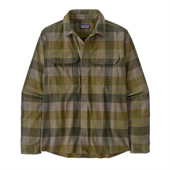 Grøn Patagonia Mens Canyonite Flannel Shirt Trail Rider Pond Green - Patagonia Shirt - 198077235996