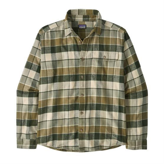 Grøn Patagonia Mens Fjord Flannel Shirt Rocky Old Growth Green - Patagonia Shirt - 198077253334