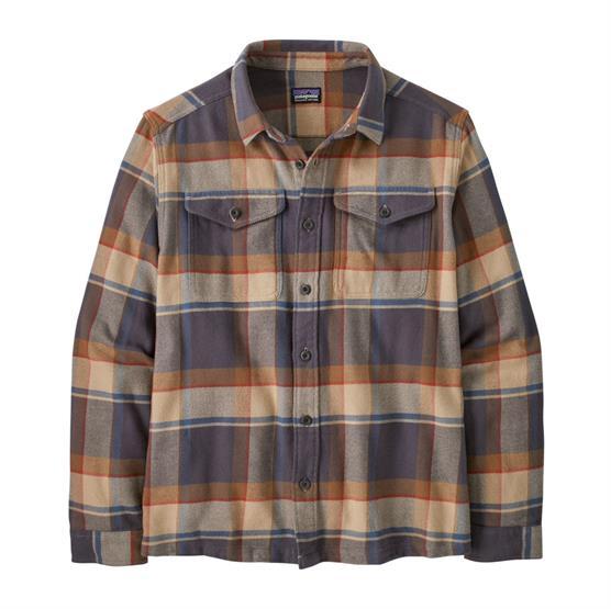 Patagonia Mens Fjord Flannel Shirt Sunrise Ridge Forge Grey - Patagonia Shirt - 196924486362