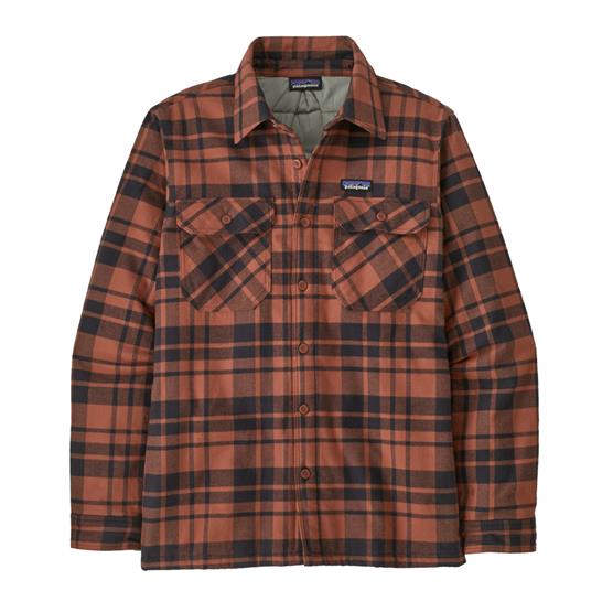 Patagonia Mens Ins Cotton Fjord Flannel Shirt Ice Caps Burl Red - Patagonia Shirt - 195699991002