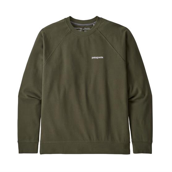 Grøn Patagonia Mens Logo Organic Crew Sweatee Shirt Basin Green - Patagonia Shirt - 192964612365