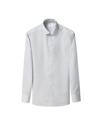 40 Geometric Print Signature Twill Shirt - Eton Shirt  - 7313584742130