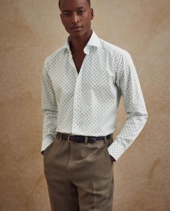 38 Palm Tree Signature Twill Shirt - Eton Shirt  - 7313584000940