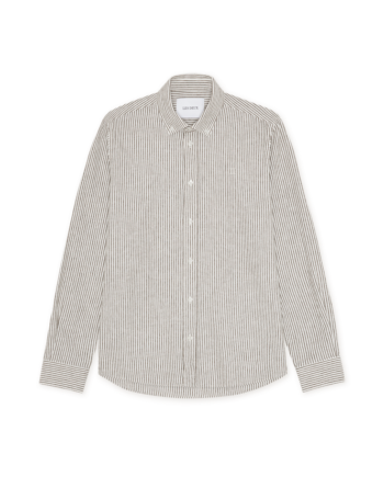 S Konrad Tripe Cotton Linen Hirt - Les Deux Shirt  - 5715747088796