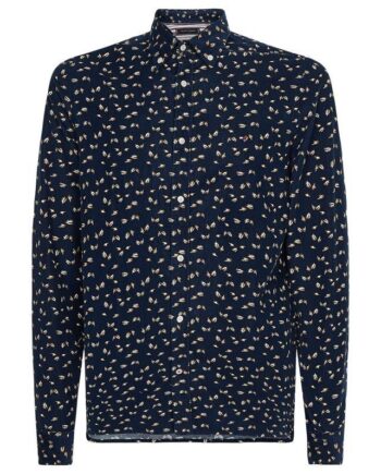 L S Im Corduroy Eaf Print Shirt - Tommy Hilfiger Shirt  - 8720115353915