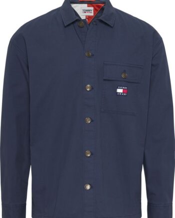 Blå Tjm Classic Solid Overshirt - Tommy Jeans Jeans  - 8720641234283
