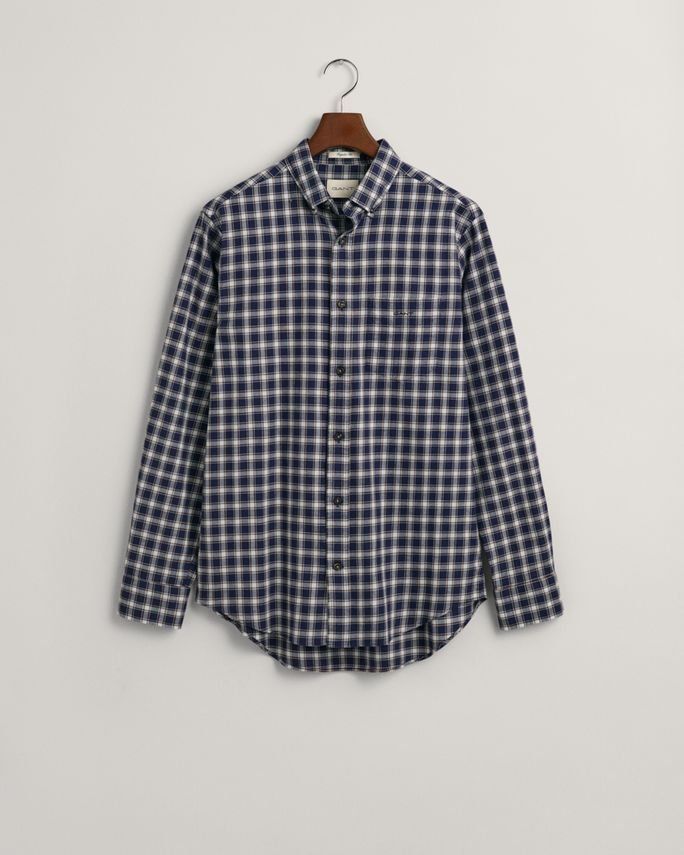 3XL Reg Micro Tartan Flannel Shirt - Gant Shirt  - 7325707216626