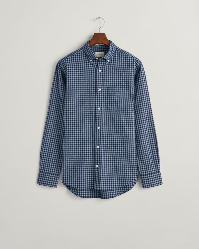 3XL Reg Jaspe Gingham Shirt - Gant Shirt  - 7325707217586