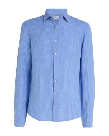 38 Linen Stripe Slim Shirt - Calvin Klein Shirt  - 8720109265941