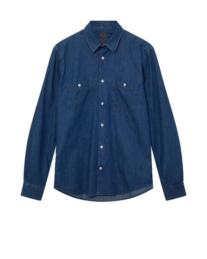 Blå Mmggibson Denim Spring Shirt - Mos Mosh Shirt  - 5711855992222