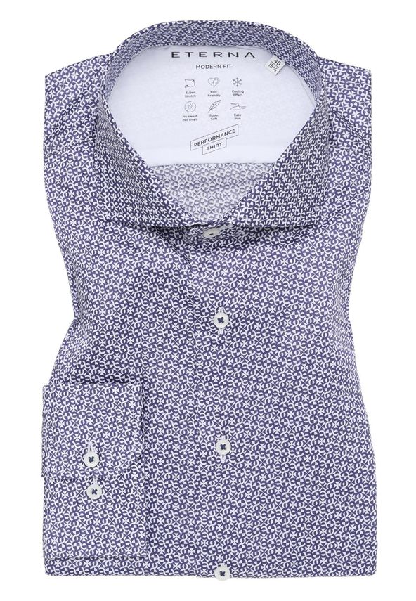 Blå Shirt 4394 X17v - Eterna Shirt  - 4067159437831