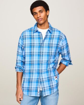 M Tj Check Peached Shirt Ext - Tommy Jeans Shirt  - 8720636564463