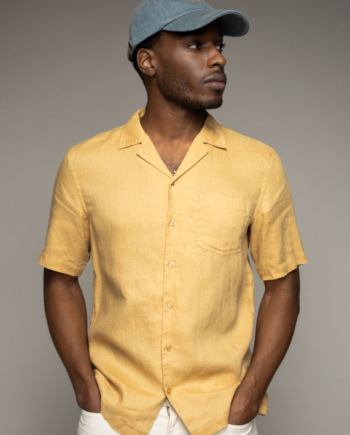 M Gtheo Linen Cuban Shirt - Mos Mosh Shirt  - 5715591157235