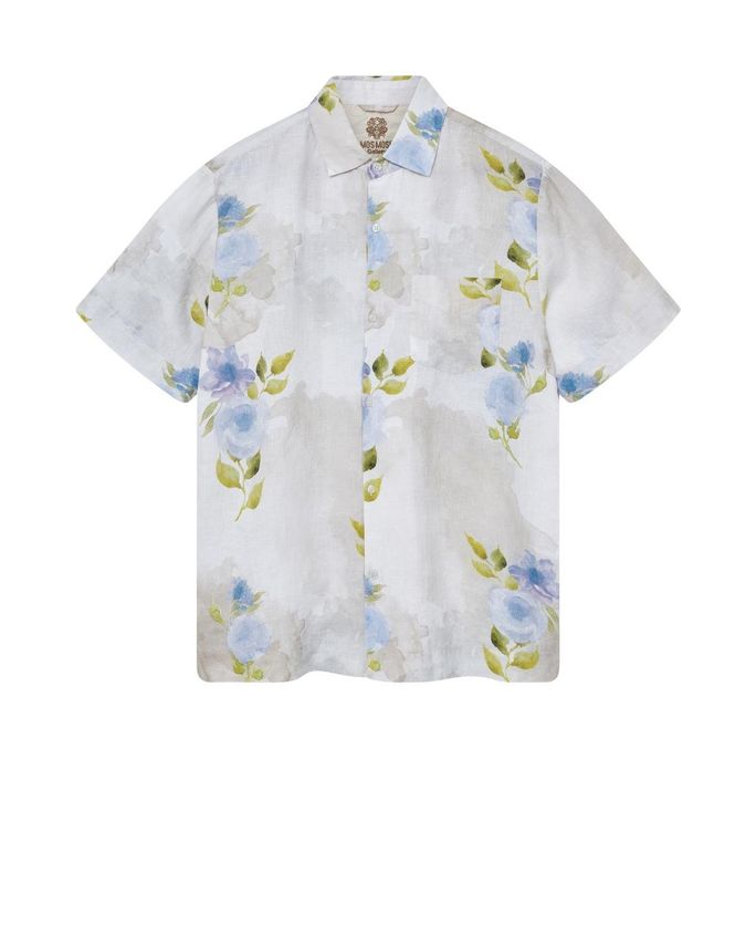 Blå Mmgrife Linen Shirt - Mos Mosh Shirt  - 5715591006724