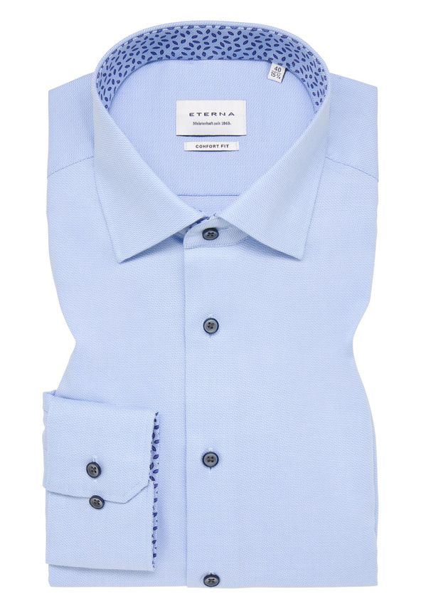Blå Shirt 2116 E14k - Eterna Shirt  - 4067159531386