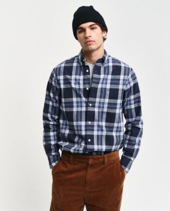 3XL Reg Tartan Melange Check Shirt - Gant Shirt  - 7325707771071