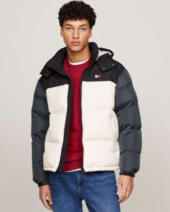 Khaki Tjm Alaska Colorblock Puffer - Tommy Jeans Jeans  - 8720637268674