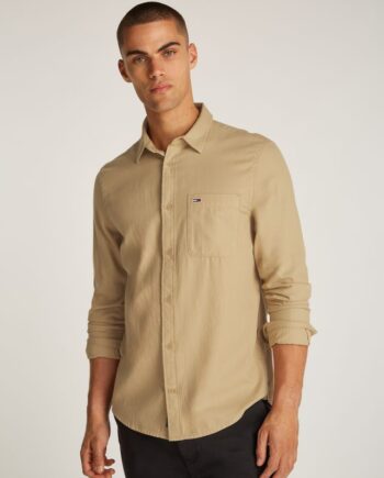 Khaki Tjm Reg Flannel Shirt Ext - Tommy Jeans Shirt  - 8720638577829