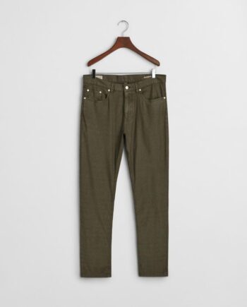 34_34 Slim Cot Linen Jeans - Gant Jeans  - 7325707603976