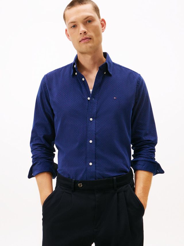 3XL Corduroy Printed Shirt - Tommy Hilfiger Shirt  - 8721222284925