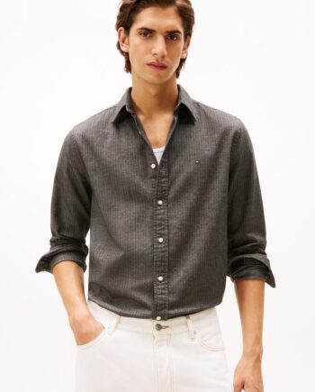 M Flannel Herringbone Shirt - Tommy Hilfiger Shirt  - 8721222371052