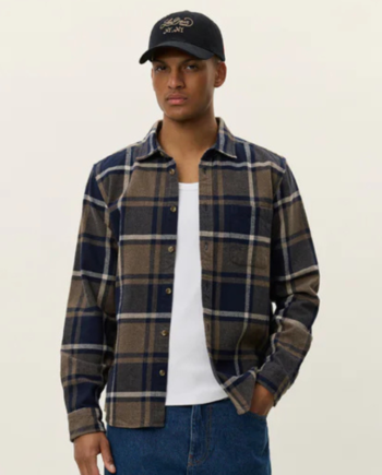 S Jeremy Check Flannel Hirt - Les Deux Shirt  - 5715747058294