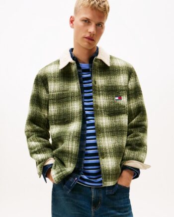 L Tjm Check Teddy Overshirt Ext - Tommy Jeans Jeans  - 8721221718384