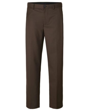 Brun Slhregular Mike Wool Blend Pleat - Selected Jeans  - 5715732042437
