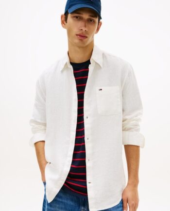 L Tjm Reg Inen Shirt - Tommy Jeans Jeans  - 8721337056387