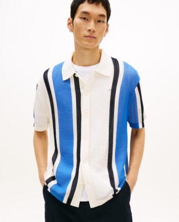 L Ath Eisure Open Knit Shirt - Tommy Hilfiger Shirt  - 8721289755529