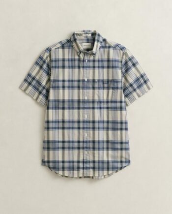 Blå Reg Indian Madras Check Shirt - Gant Shirt  - 7325708664877