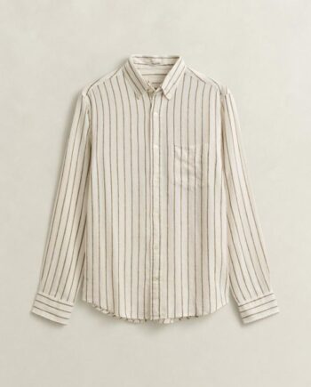 L Reg Inen Viscose Stripe Shirt - Gant Shirt  - 7325708661296
