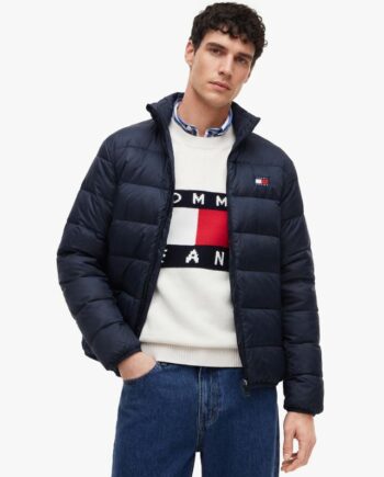 Blå Tjm Light Down Packbl Jacket Ext - Tommy Jeans Jeans  - 8721386344350