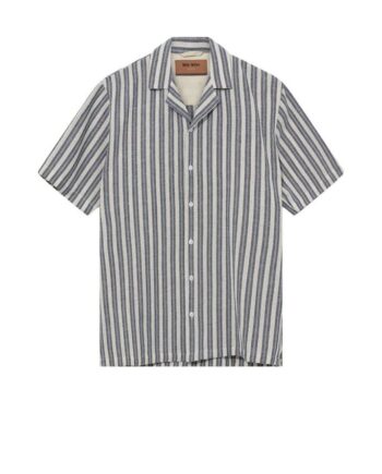 Blå Mmgjoe Basso Stripe Shirt - Mos Mosh Shirt  - 5715591307661