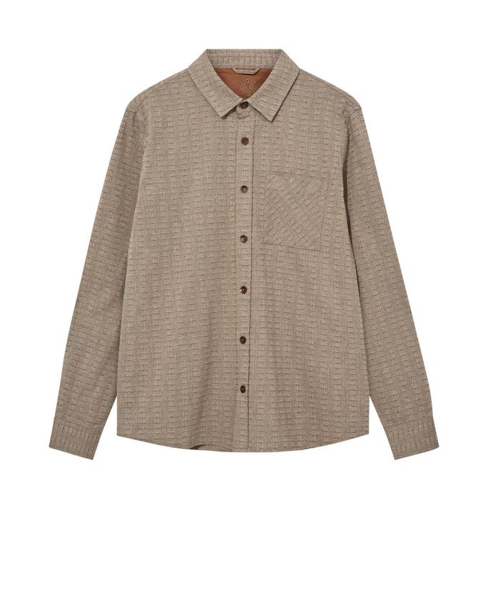 Brun Mmgtommy Jacquard Shirt - Mos Mosh Shirt  - 5715591448517