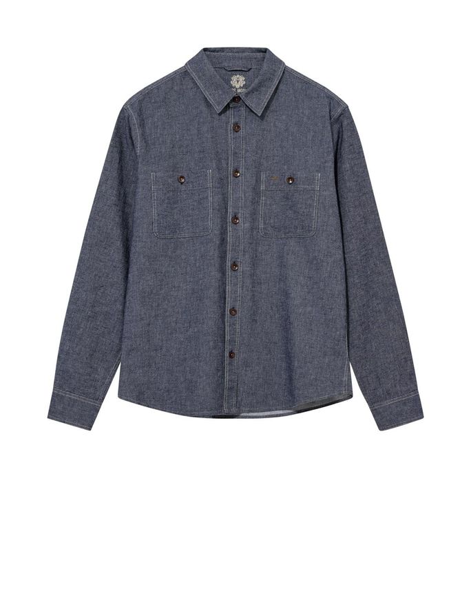 Blå Mmgnorbert Denim Shirt - Mos Mosh Shirt  - 5715591429493