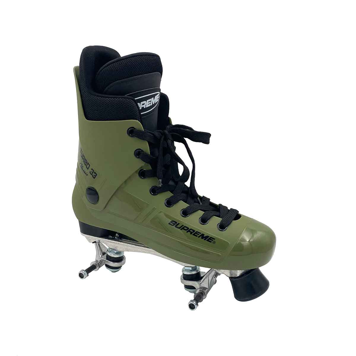 Grøn Supreme Turbo Aluminium Side Side Rulleskøjte Army Kun Støvle Understel - Supreme Rollers SkoSneaksers - 5711697002721