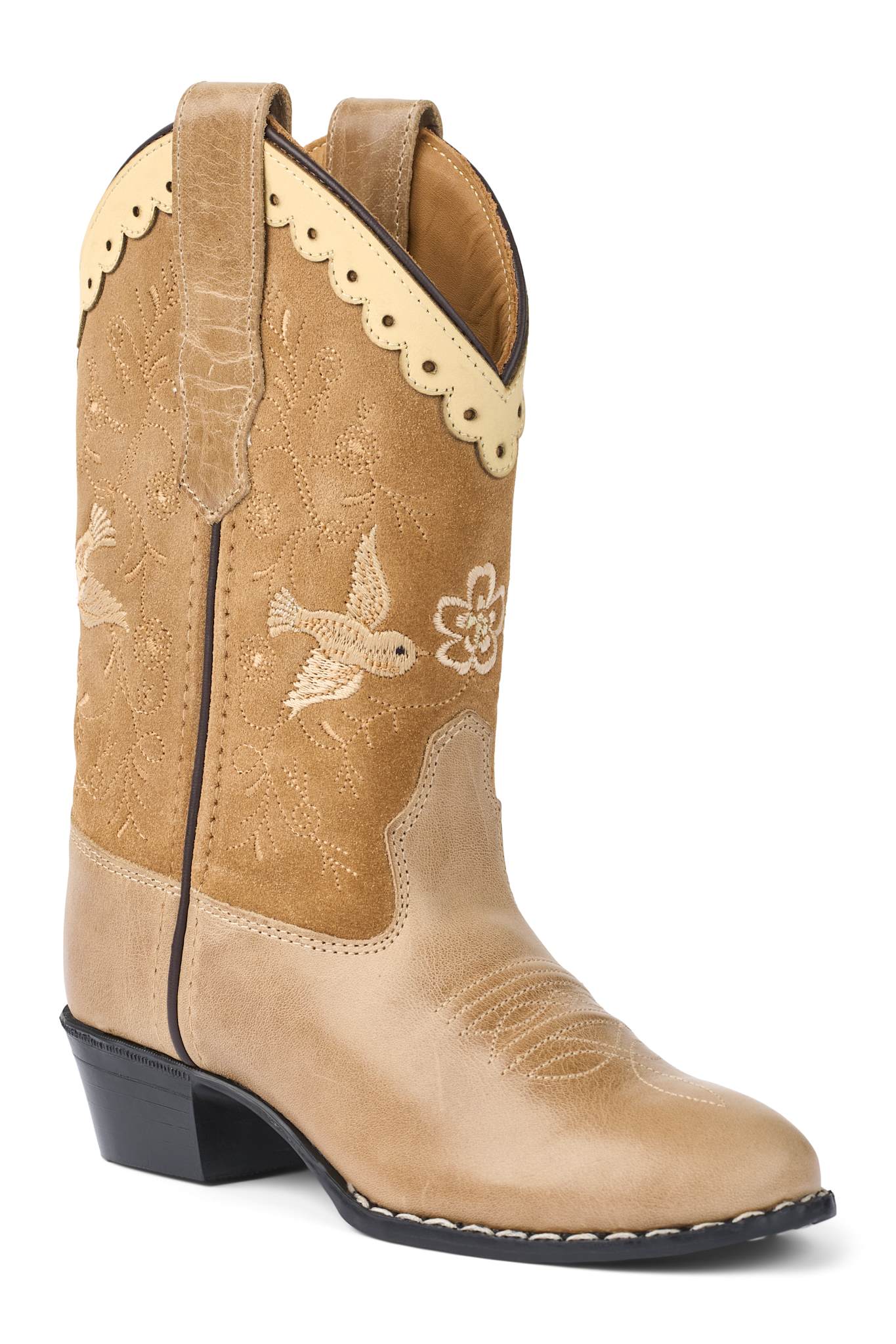 Beige Suede Limited Cowboy Støvler Ruskind - SkoSneaksers  - 5715859032120