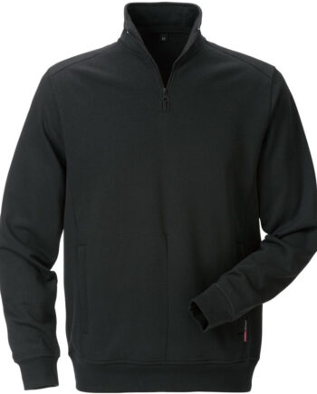 Sort Kansas Fristads Match Sweatee Shirt Lynlås - Shirt  - 7322302633643
