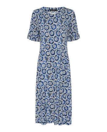Kjole Kort ærme Blå Print Micha - Micha Jeans  - 5700938850597