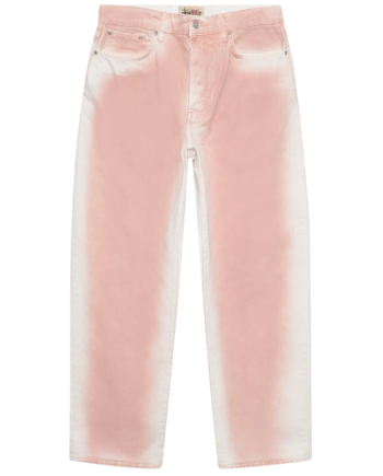 Pink Stussy Spray Dye Big Jeans Faded - Stussy Jeans  - None