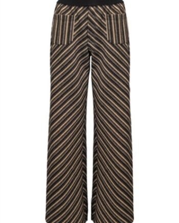 Brun Costamani Bukser Dame Choco Stripe - Costamani Jeans  - 5714185729384