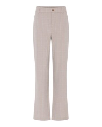 Micha Bukser Dame Ternet Viscose Taupe Blå Str - Micha Jeans