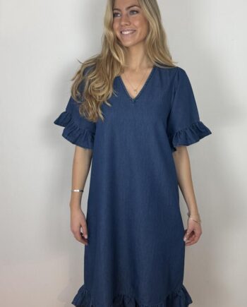 Kjole Thyra Chambre Denim Blå Continue - Continue Jeans  - 5714015418778