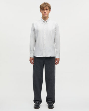 Deep Sea Cotton Oxford Sune Stripe Shirt - Mads NØrgaard Shirt  - 5715131579299